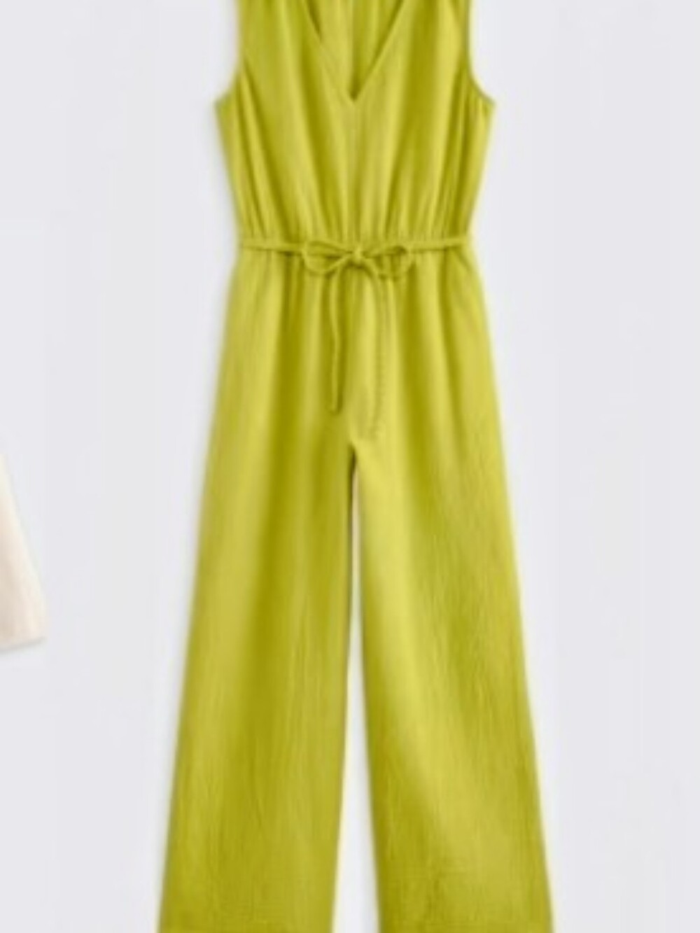 41 Hawthorn Sleeveless V-Neck Wide-Leg Jumpsuit in Lime